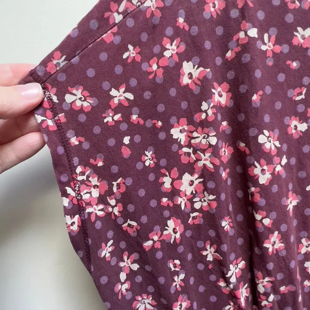 H&M Floral Short Sleeve Knee Length‎ Dress Size M